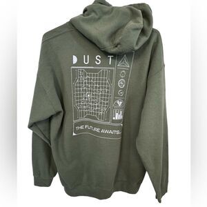 High End DUST The Future Awaits Army Filmmaker Sci Fi Green Men’s L Hoodie
